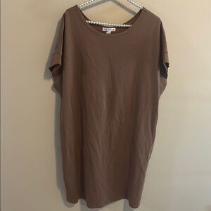 L love brown tshirt dress nwt size 3x